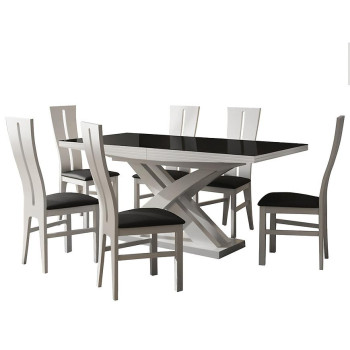 Étkezőgarnitúrák Étkező készlet Artur 1+6  ST715 I KR648 PIK 14 fehér fényes safari