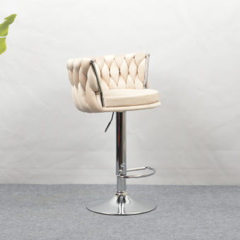 bézs Velvet szövet/króm