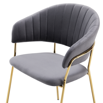 szürkésbarna Velvet szövet/gold króm arany