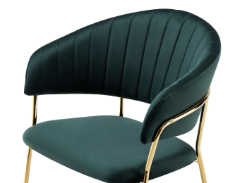 sötétzöld Velvet szövet/gold króm arany