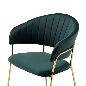 sötétzöld Velvet szövet/gold króm arany