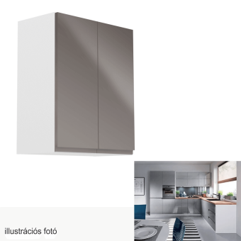 fehér/szürke extra magasfényű