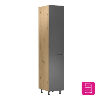 Élelmiszer szekrény polcokkal