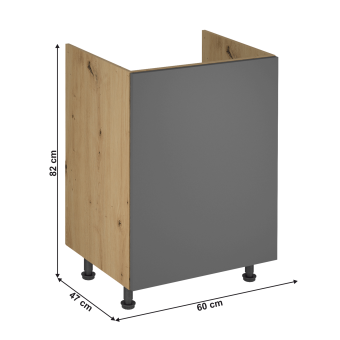 artisan tölgy/szürke matt