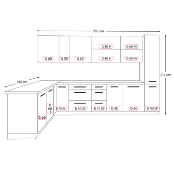 artisan tölgy/szürke/fekete vulkán