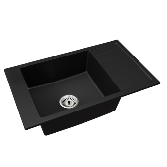 Gránit mosogató szifonnal és csepegtető felülettel