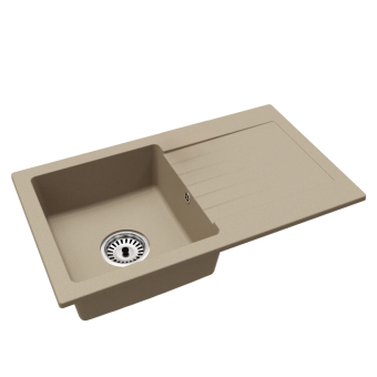 Gránit mosogató szifonnal és csepegtető felülettel