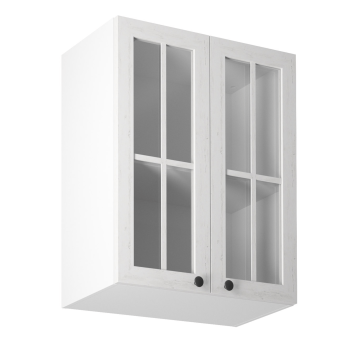 Kétajtós felsőszekrény üveggel G60S