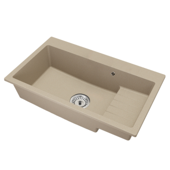 Gránit mosogató szifonnal és csepegtető felülettel