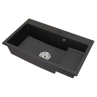 Gránit mosogató szifonnal és csepegtető felülettel