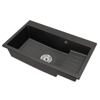 Gránit mosogató szifonnal és csepegtető felülettel