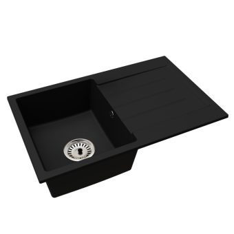 Gránit mosogató szifonnal és csepegtető felülettel