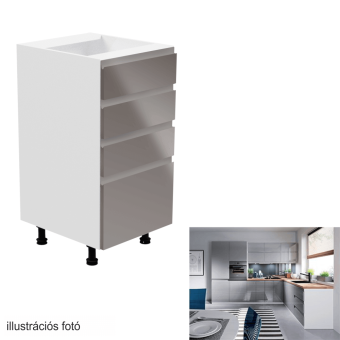 fehér/szürke extra magasfényű