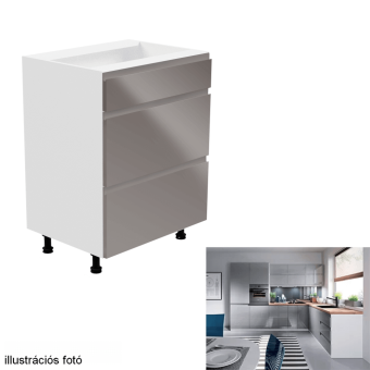 fehér/szürke extra magasfényű