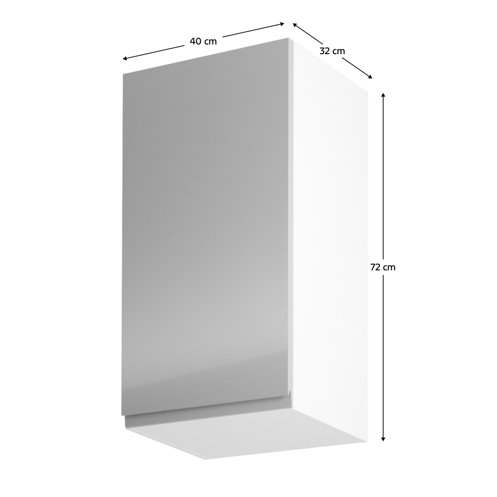 fehér/szürke extra magasfényű