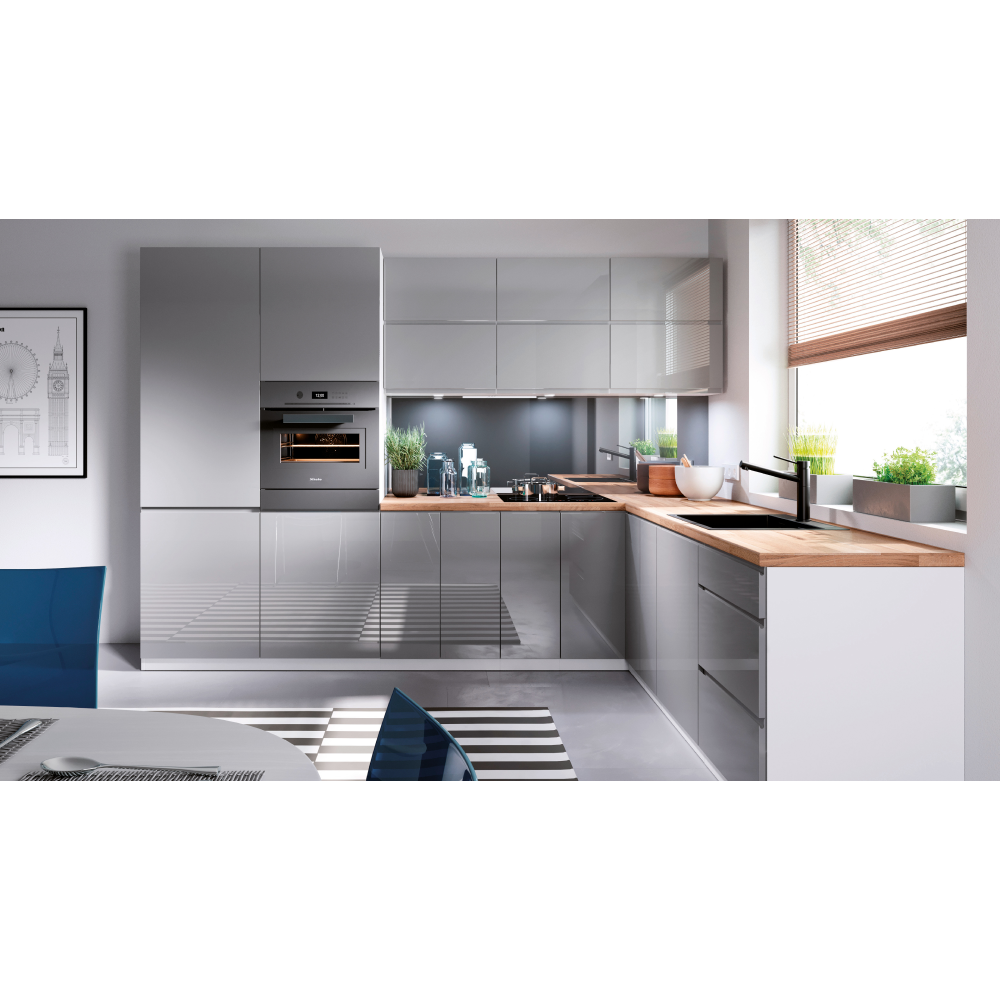 fehér/szürke extra magasfényű