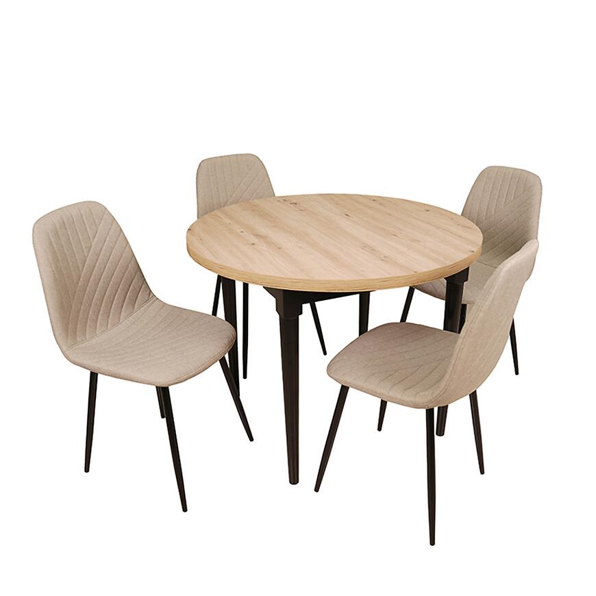 Étkezőgarnitúrák Étkező készlet 1+4 Leti artisan/fekete