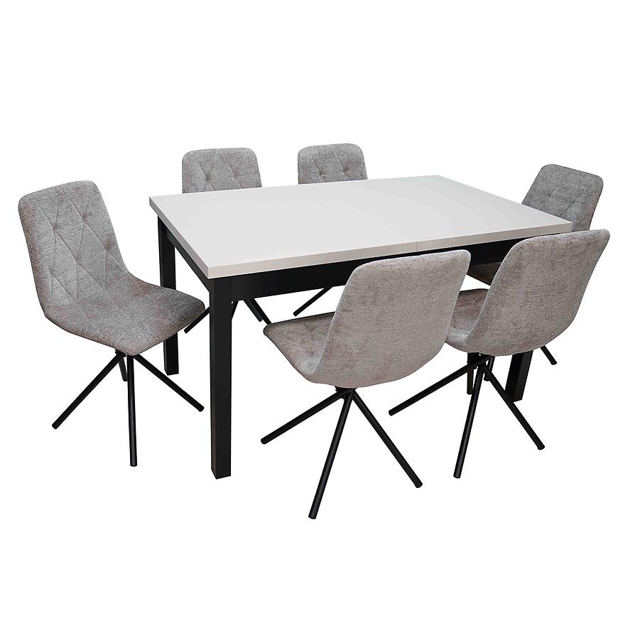 Étkezőgarnitúrák Étkező készlet 1+6 Juma kasmír/fekete