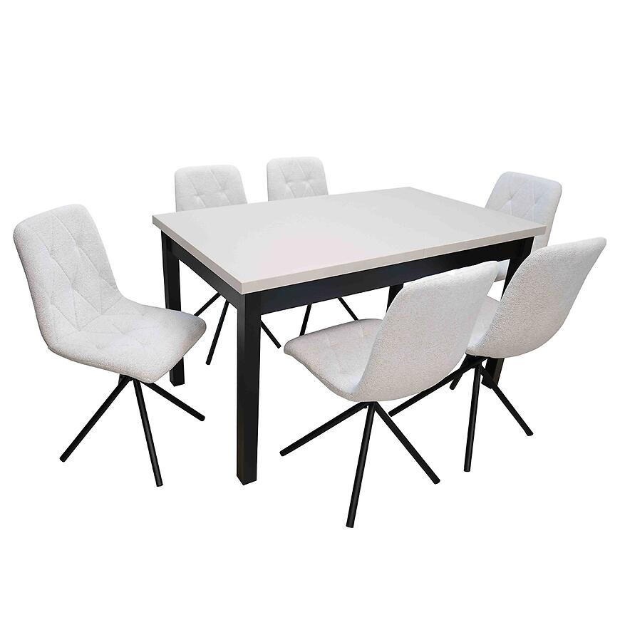 Étkezőgarnitúrák Étkező készlet 1+6 Suzan kasmír/fekete