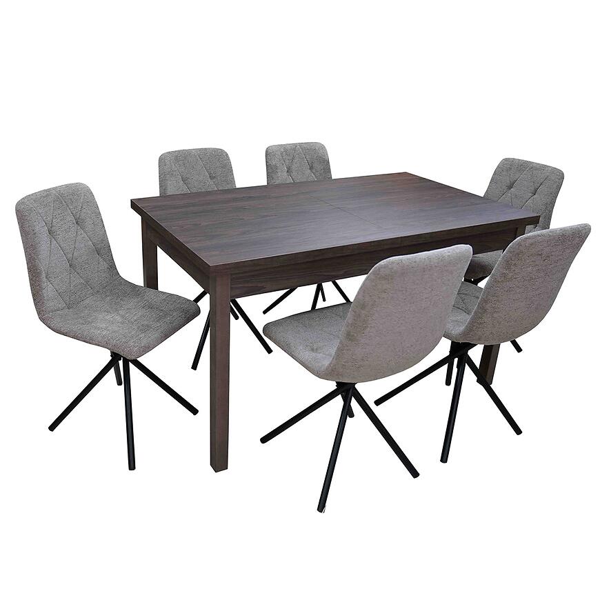 Étkezőgarnitúrák Étkező készlet 1+6 Walia tölgy windmill dark